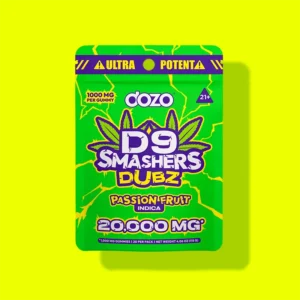20k D9 Smashers Gummies Passion Fruit (Indica) dozo mushroom gummies websitedozo mushroom gummies website